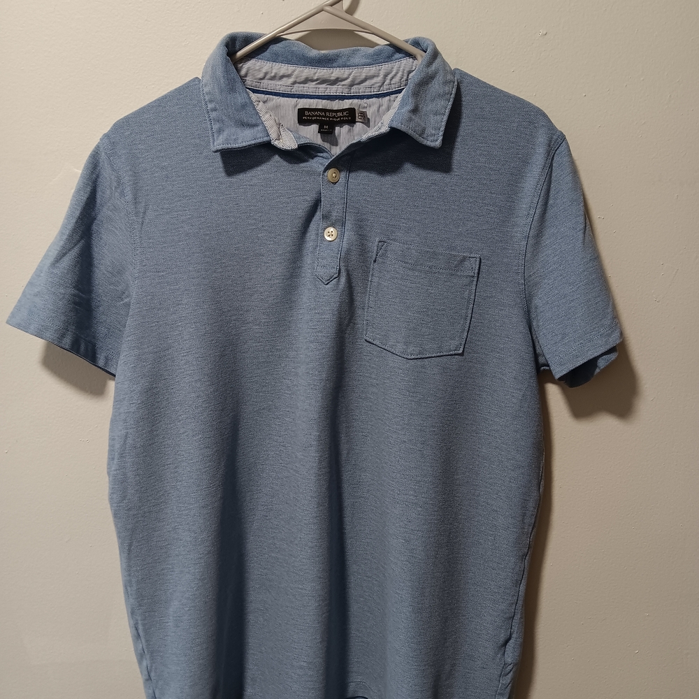 Banana Republic Light Blue Polo Shirt